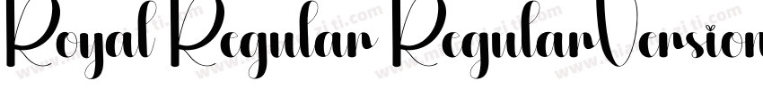 Royal Regular RegularVersion 1000字体转换